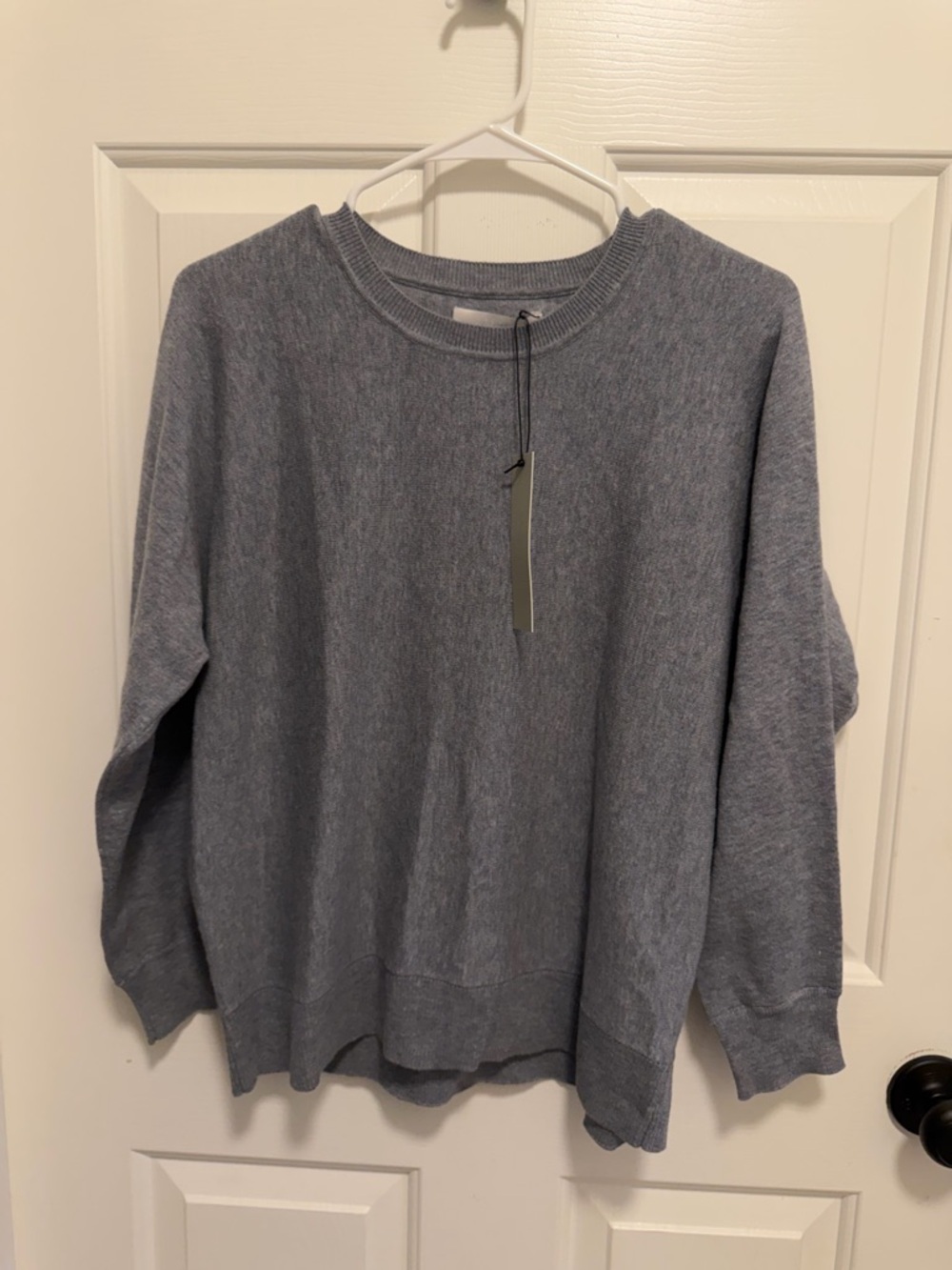 One Grey Day Wool Cotton Blend Pullover Sweater Size Medium